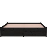  Okvir za krevet od masivnog drva crni 140 x 190 cm | shoptok.hr