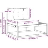  Zunanja garnitura za sedenje 2 Kos Naravna in antracitna, (5000270476) | Shoptok.si