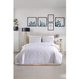  artus - grey greywhite king quilted bedspread set (fr) | ePonuda.com