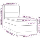  Box spring s madracem LED crni 100x200cm od umjetne kože | shoptok.hr