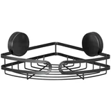 crna kutna kupaonska polica static-loc® pavia, širine 27 cm