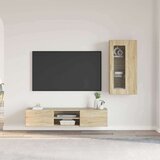  Set TV komoda s ladicama Zidne Sonoma hrast Konstruirano drvo | shoptok.hr