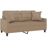 vidaXL Dvosjed s ukrasnim jastucima boja cappuccina 140cm umjetna koža | shoptok.hr