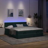  Okvir kreveta s madracima tamnozeleni 160x200cm baršunasti | shoptok.hr