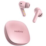 Niceboy pins 4 pro - bežične slušalice sa anc 380 mah + 2x 35 mah IP54 ružičaste | Eponuda.com
