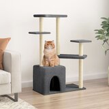 vidaXL Mačje drevo s praskalniki iz sisala temno sivo 107,5 cm | Shoptok.si