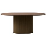Unique Furniture Rjava jedilna miza z mizno ploščo v hrastovem dekorju 95x180 cm Nola – | Shoptok.si
