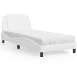  The Living Store Postelja z vzmetnico bela 100x200 cm umetno usnje - Postelja, (21500862) | Shoptok.si
