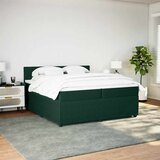  Krevet s oprugama i madracem tamnozeleni 200x200 cm baršunasti | shoptok.hr