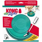 Kong lizalna posoda licks spinz l, turkizna - 20,3 x 20,3 cm | Shoptok.si
