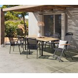 Ambia Garden VRTNA MIZA les, kovina antracit, naravne barve | Shoptok.si