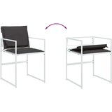 vidaXL 15-dijelni vrtni blagovaonski set s jastucima bijeli tekstilena | shoptok.hr
