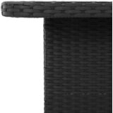  Vrtni stol crni 90 x 55 x 71 cm od poliratana i bagremovog drva | shoptok.hr