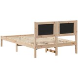  Krevetna konstrukcija Crna 120 x 200 cm Čvrsto borovo drvo | shoptok.hr