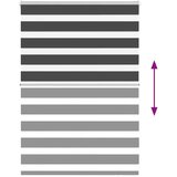 vidaXL Zavjesa zebra crna 95x100 cm širina tkanine 90,9 cm poliester | shoptok.hr