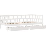  Dnevni krevet s ladicama bez madraca bijeli 80x200 cm masivno drvo | shoptok.hr