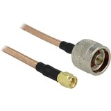 Delock WLAN antenski priključni kabel [1x N-vtič - 1x SMA-vtič] 1 m prozoren (20430013) | Shoptok.si