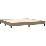  Box spring postelja z vzmetnico LED taupe 200x200 cm blago, (20899561) | Shoptok.si