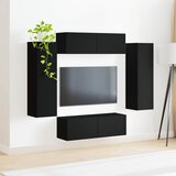  Set zidnog ormarića za TV 4 kom. Crna Konstruirano drvo | shoptok.hr