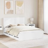  Krevetna konstrukcija s pohranom i uzglavljem Bijela 150 x 200 cm | Shoptok.si
