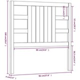  Uzglavlje za krevet 96 x 4 x 100 cm od masivne borovine | shoptok.hr