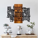 Aberto Design Zidna dekoracija Miješana kafa, 72x58x3 cm, Crna Cijene