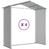 vidaXL Vrtna lopa svetlo siva 191x385x198 cm pocinkano jeklo | Shoptok.si