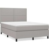  Box spring postelja z vzmetnico svetlo siva 140x200 cm blago, (20726847) | Shoptok.si