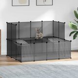  Kavez za male životinje crni 143 x 107 x 93 cm PP i čelik | shoptok.hr