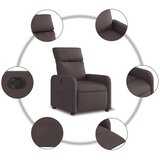  Električni naslonjač na podizanje od tkanine tamnosmeđi | shoptok.hr
