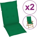vidaXL jastuci za vrtne stolice 2 kom zeleni 120x50x3 cm Cijene