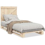 vidaXL Posteljni okvir z vzglavjem 90x200 cm trdna borovina | Shoptok.si