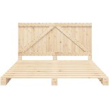 vidaXL okvir kreveta s uzglavljem 200 x 200 cm od masivne borovine | shoptok.hr