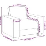 SOFA fotelja crna 100x77x82 cm tkanina - Crna 1 100 cm | shoptok.hr