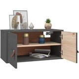vidaXL Stenska omarica 2 kosa siva 60x30x30 cm trdna borovina | Shoptok.si