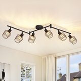 Nettlife Stropna svetilka E14 6 plamenov črna stropna svetilka industrijska LED zatemnljiva svetilka, (22116977) Cene