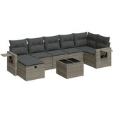  8-dijelni set vrtnih sofa od poliratana s jastucima sivi | shoptok.hr