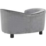 vidaXL Sofa za pse siva 69 x 49 x 40 cm plišana | shoptok.hr