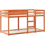 Krevet na kat s krovom voštano smeđi 80x200 cm masivna borovina | shoptok.hr