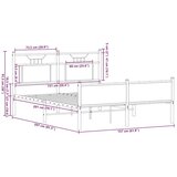  Okvir kreveta bez madraca boja hrasta 150 x 200 cm drveni | shoptok.hr