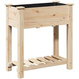  Vrtna saksija s policom Bež 71 x 37 x 76,5 cm Čvrsto drvo jele | shoptok.hr