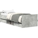  Okvir kreveta s uzglavljem i podnožjem boja betona 90 x 200 cm | Eponuda.com