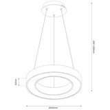  LED luster na sajli UNION LED/40W/230V 3000/4000/6500K prečnik 40 cm crna | Eponuda.com
