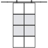  Klizna vrata s priborom 102,5x205 cm kaljeno staklo i aluminij | shoptok.hr