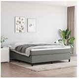  Box spring posteljni okvir temno siv 160x200 cm blago | Shoptok.si