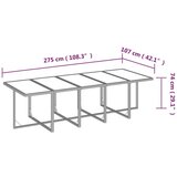  Vrtna jedilna garnitura 11-delna z blazinami poli ratan črna, (20671520) | Shoptok.si