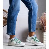 Gemre Gray sneakers with green laces Arcobaleno Cene