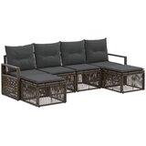 vidaXL Vrtna sedežna garnitura 6 pcs Siva poli ratan, (5000270974) | Shoptok.si