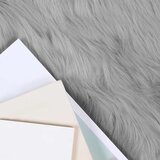  Tepih od umjetne ovčje kože TAFALLA Siva 160 x 160 cm Poliester | shoptok.hr