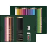 Faber-Castell Barvice Polychromos & Pitt, 38 kosov + radirka in svinčniki | Shoptok.si